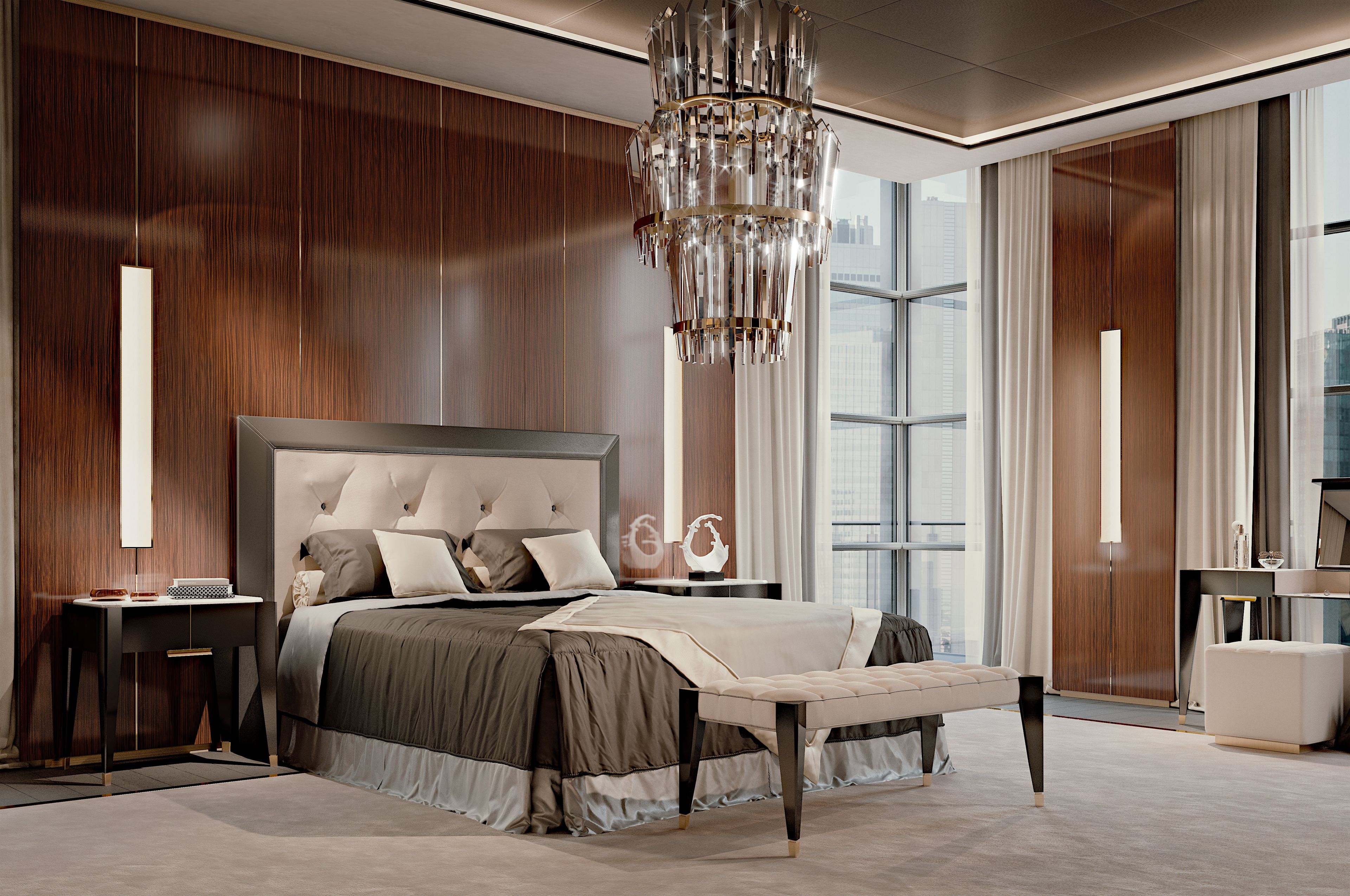 Мягкая скамейка из микрофибры Bellotti Ezio Park Avenue ARCH-00046313 - Вид №1