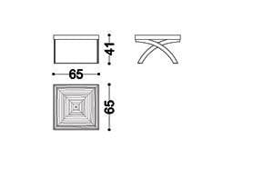 Квадратный журнальный столик с подносом OPERA CONTEMPORARY LEAR ARCH-00090697 - Вид №3