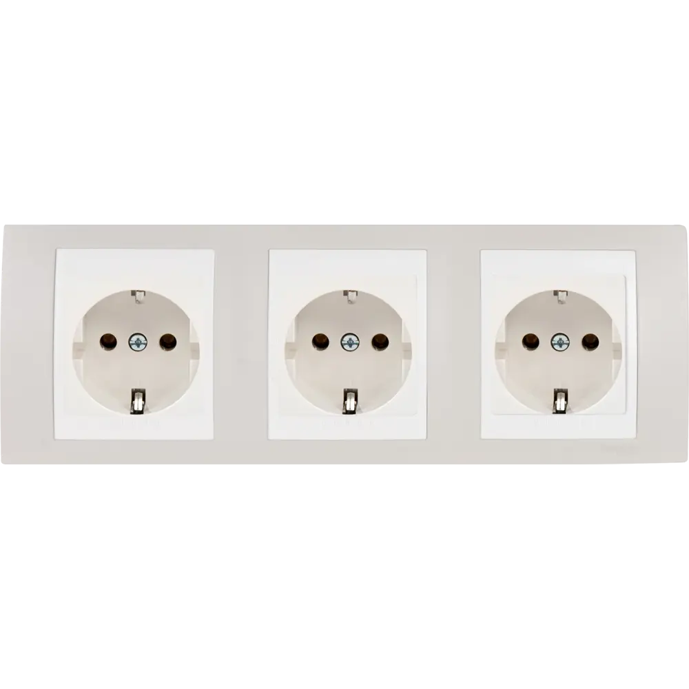 Рамка для розеток и выключателей Systeme Electric Unica 3 поста, цвет песчаный/бежевый STLM-2008748 - Вид №2