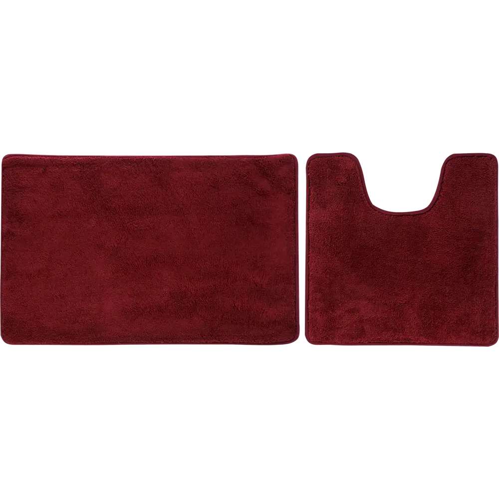 Набор ковриков для ванной комнаты Jersey 45x70/45x45 см цвет бордовый Santreyd PRM-1119 STLM-2013886