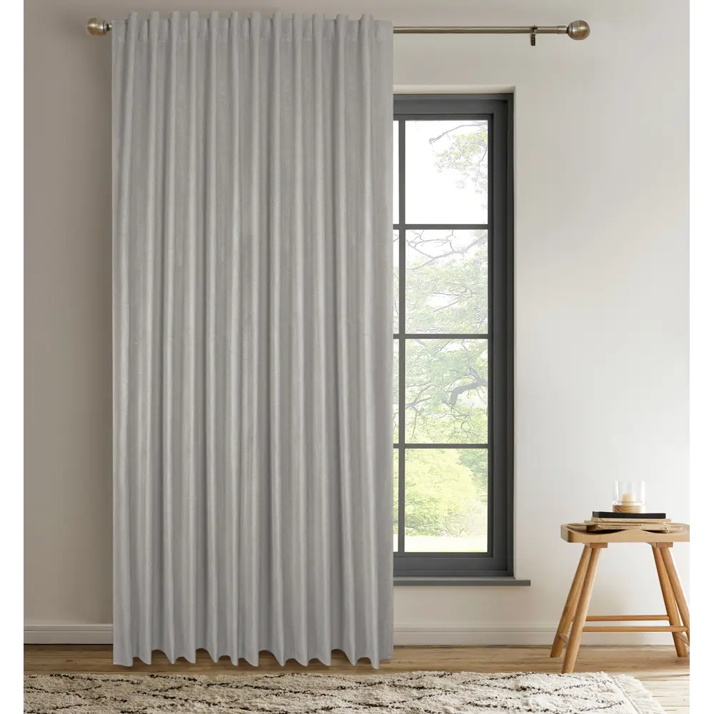 Штора на ленте Ника 200x270 см цвет светло-серый СТОЛИЦА ТЕКСТИЛЯ STLM-2034555