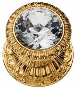 LINEA CALI' Ручка дверная из латуни в классическом стиле с кристаллами swarovski® Ninfa crystal