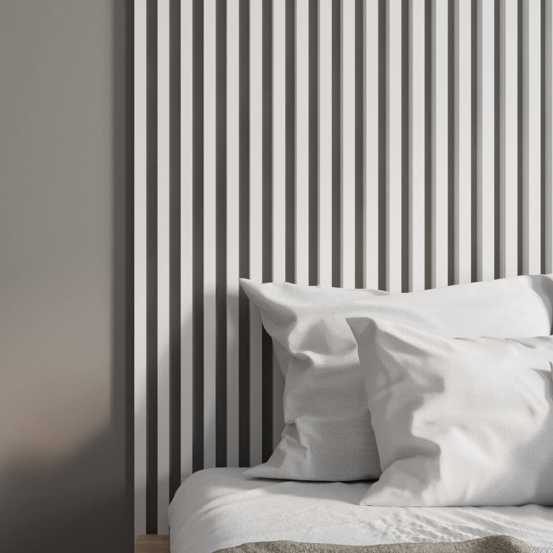 Интерьерная рейка МДФ STELLA Ривьера Белый 40*30*2700 (уп.4 шт.) Standart STSR-856 - Вид №1