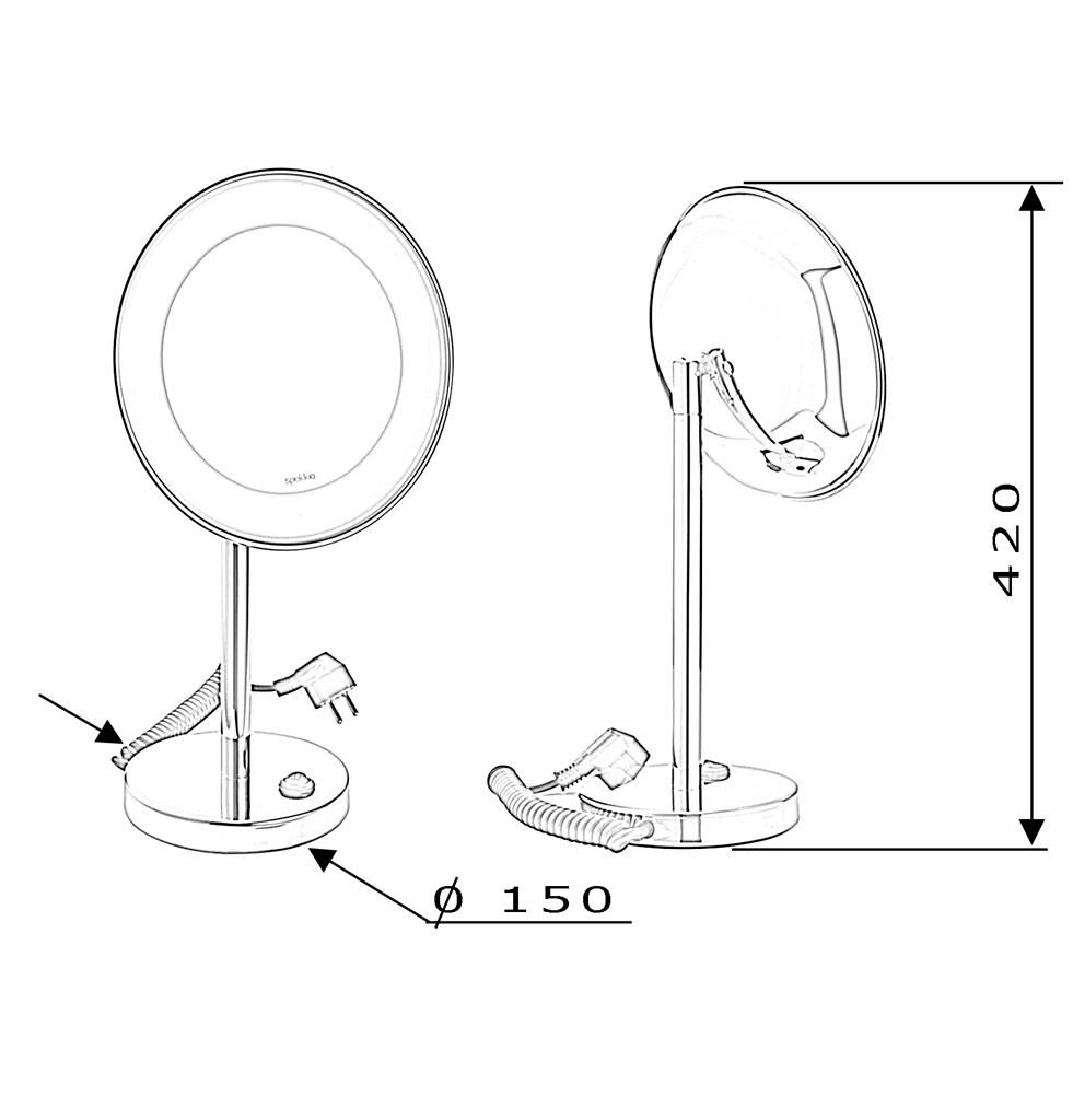 Настенное круглое увеличительное зеркало Spekkio Omega ARCH-00119754 - Вид №1