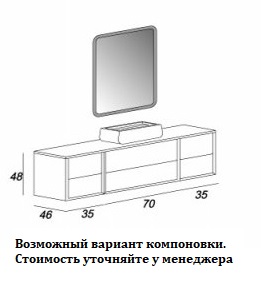 Мебель для ванной CEZARES BELLAGIO 140 Green Stone - Вид №3