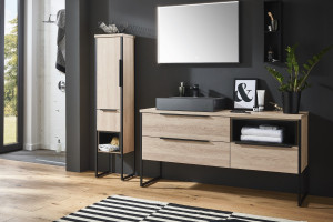 Aspekt1200R(777/177) Комплект мебели Puris Aspekt, 1200 мм, цвет серый космос матовый