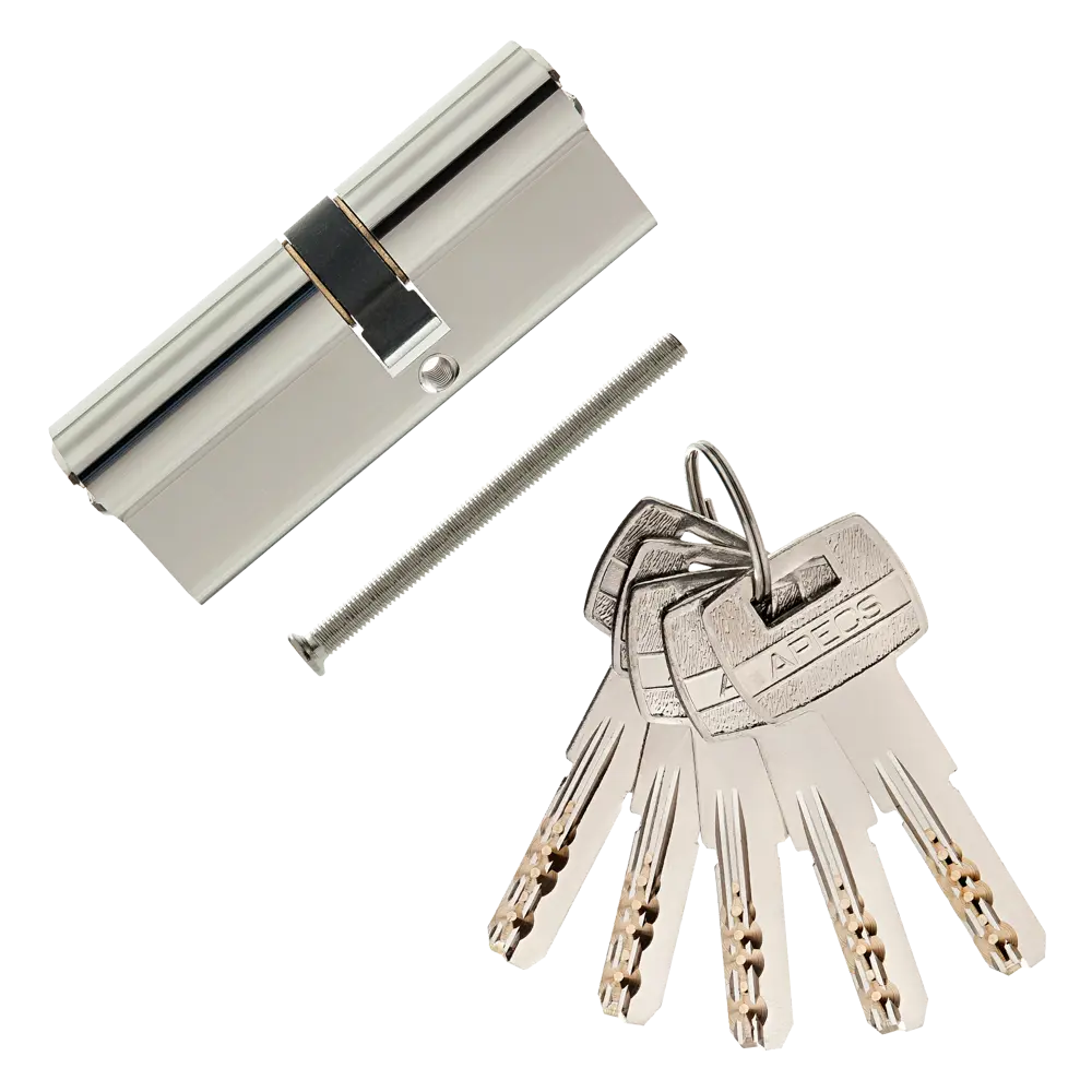 Цилиндр Apecs SM-80(35/45)-NI, 35x45 мм, ключ/ключ, цвет никель STLM-2020408 - Вид №1