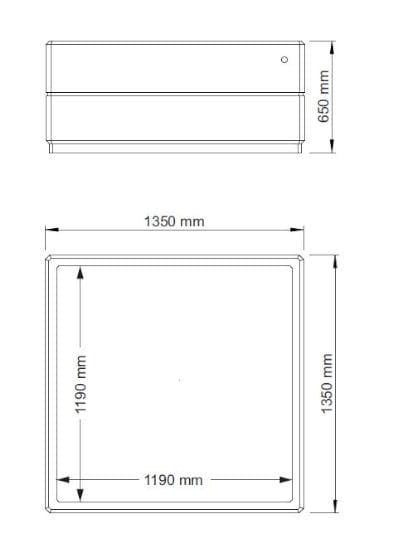 Бетонная квадратная плантатор ENCHO ENCHEV - ETE 214 ARCH-00152474 - Вид №4