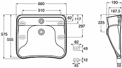 500.656.01.2 Подвесная раковина настенная прямоугольная IFO  белая  - Вид №4
