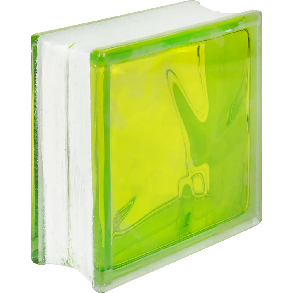 Стеклоблок Волна цвет тархун полуматовый VITRABLOCK STLM-2063141