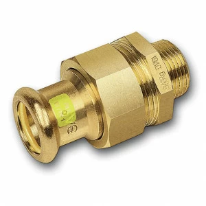 1113432834 SANHA 11343G пресс-фитинг газ, бронза, сгон самоуплот. ВПр-НР 28x3/4 мм