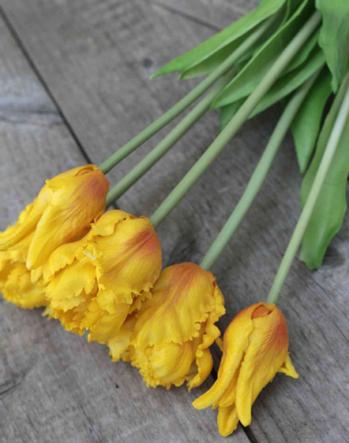 2951 334 a3 Искусственный попугай букет тюльпанов, 5-кратный, 47 см, оранжевый H-andreas  - Вид №1