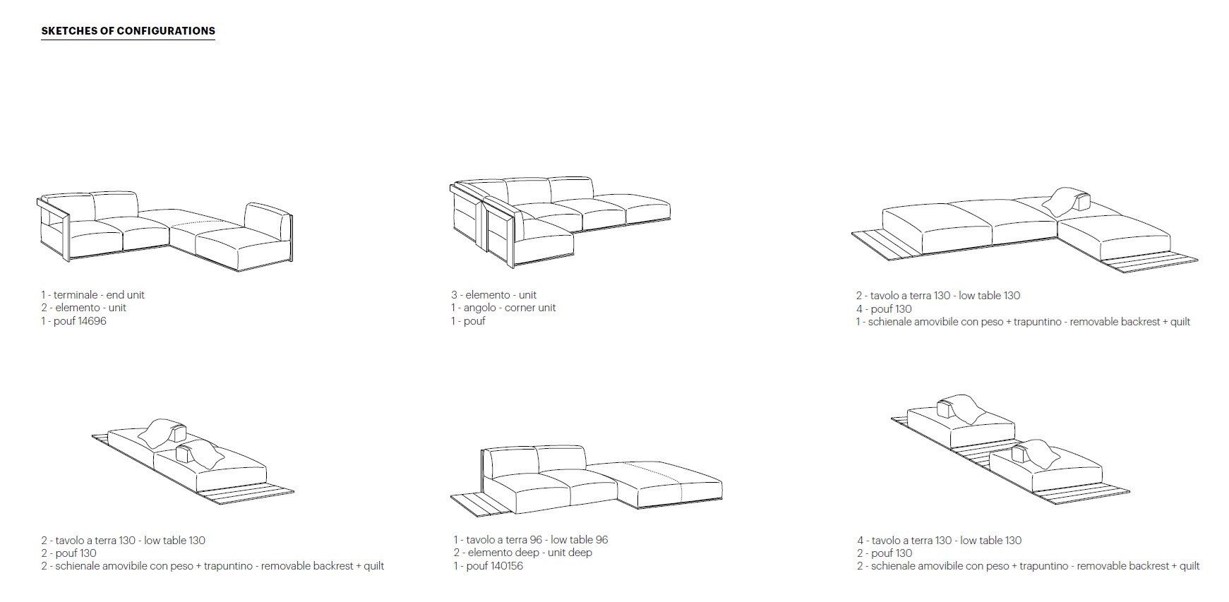Модульный тканевый диван Meridiani Claud Open Air ARCH-00040991 - Вид №1