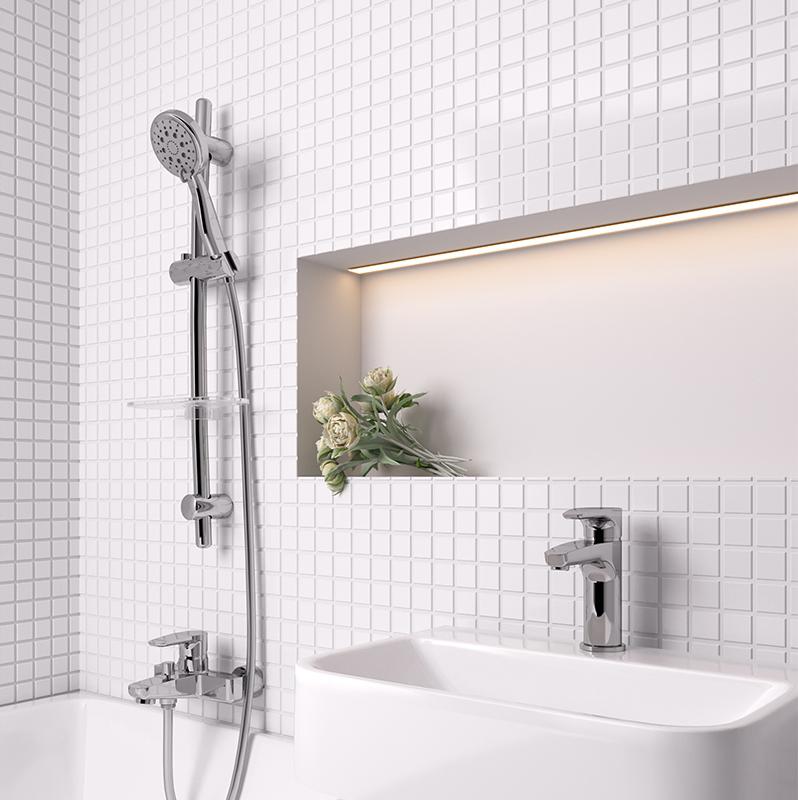 Paini Parallel 47CRKIT3 - 3 в 1 комплект для раковины и ванны со стойкой - Вид №1