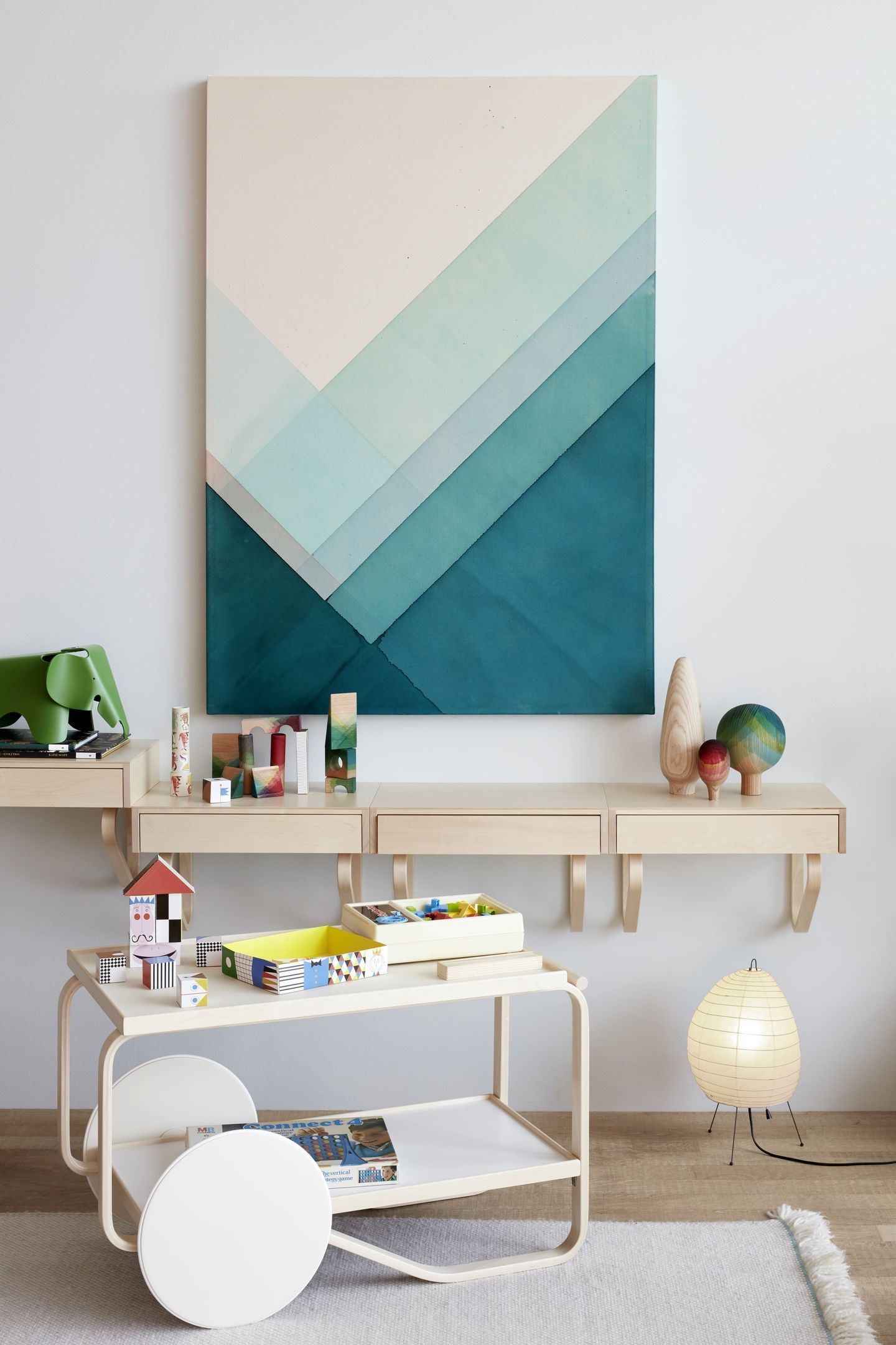 Японская бумажная настольная лампа In Stock Vitra ARCH-00080970 - Вид №2