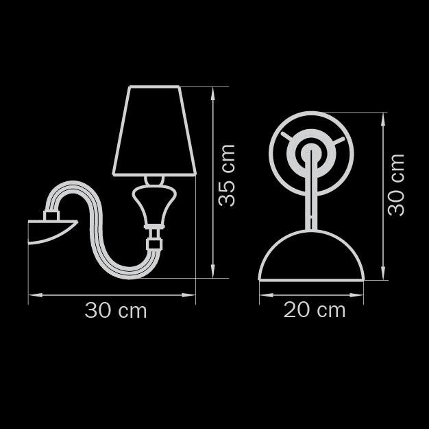 Бра Lightstar Otto 809616 LIGHTSTAR  077961 Белый;хром  - Вид №1