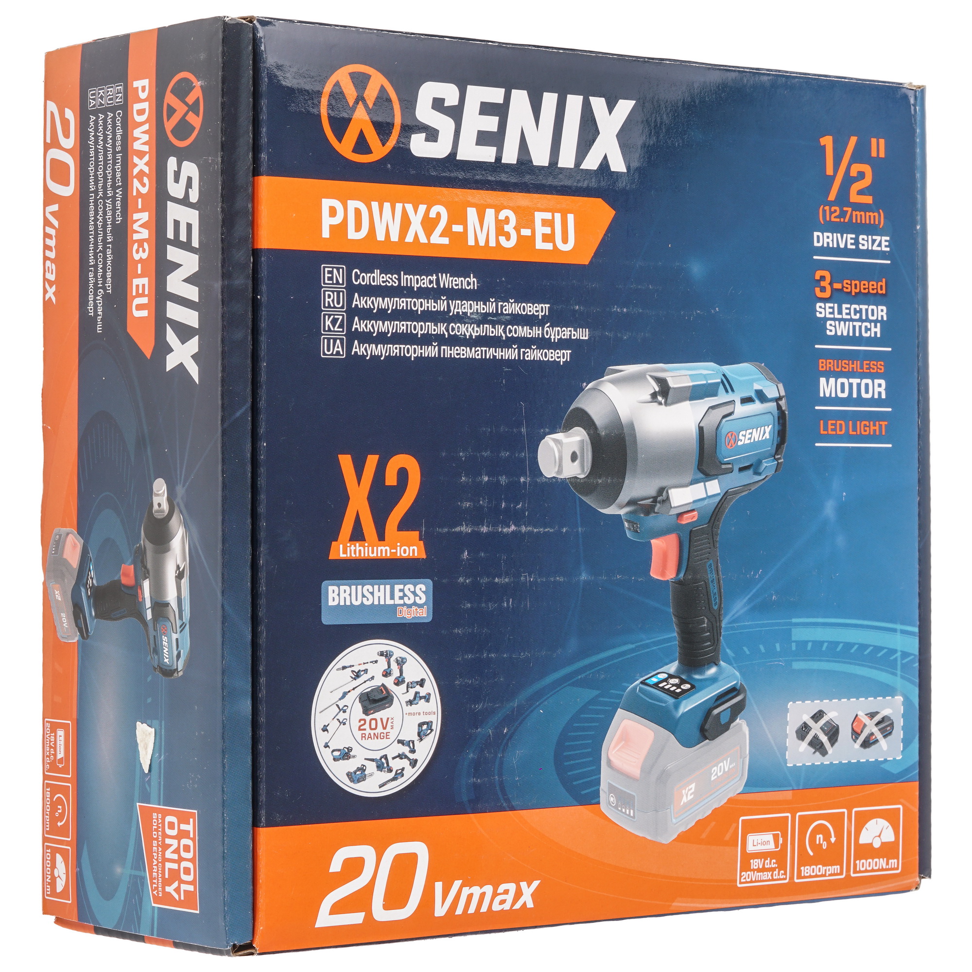 Гайковерт SENIX PDWX2-M3-EU 20 Volt Max X2  , Без ЗУ, Без АКБ 9067923 STDN-0101406 - Вид №6