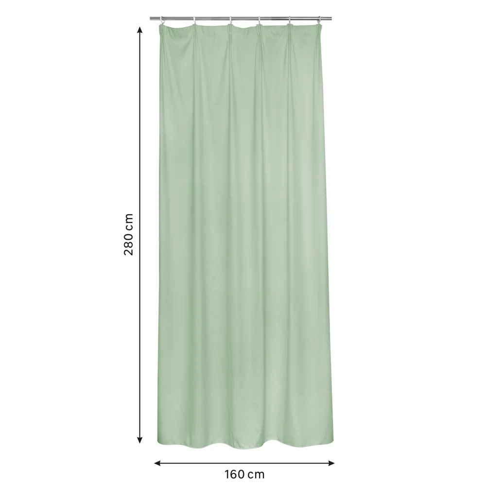 Штора на ленте Inspire Croco 160x280 см цвет зеленый 88311203 STLM-2043611  - Вид №1
