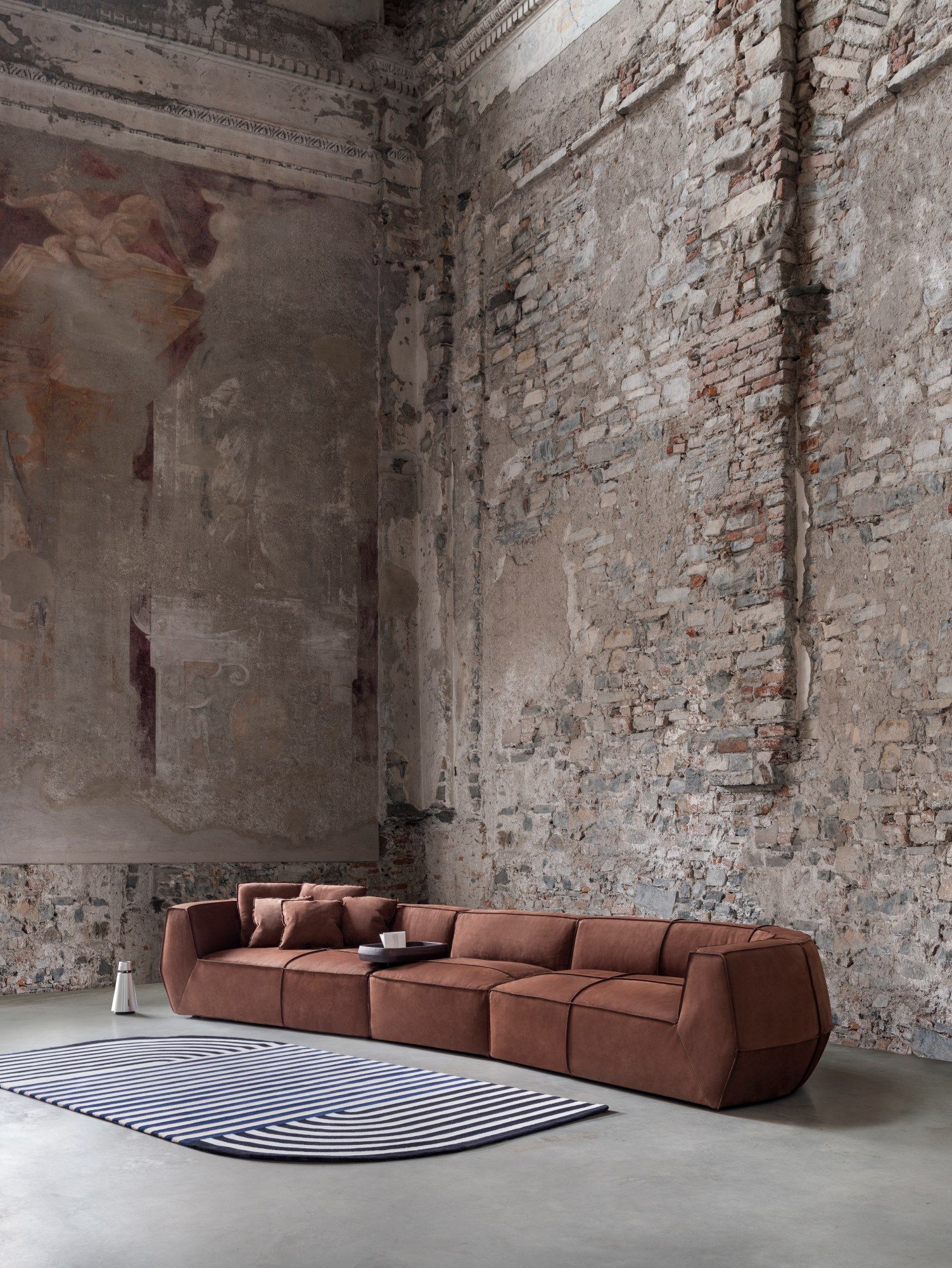 Кожаный изогнутый диван GHIDINI1961 Infinito ARCH-00089399 - Вид №7