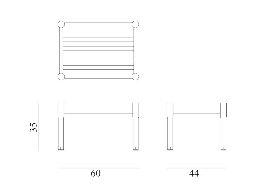 Кожаная прямоугольная Садовая подставка для ног Exteta Vieste ARCH-00108963 - Вид №8