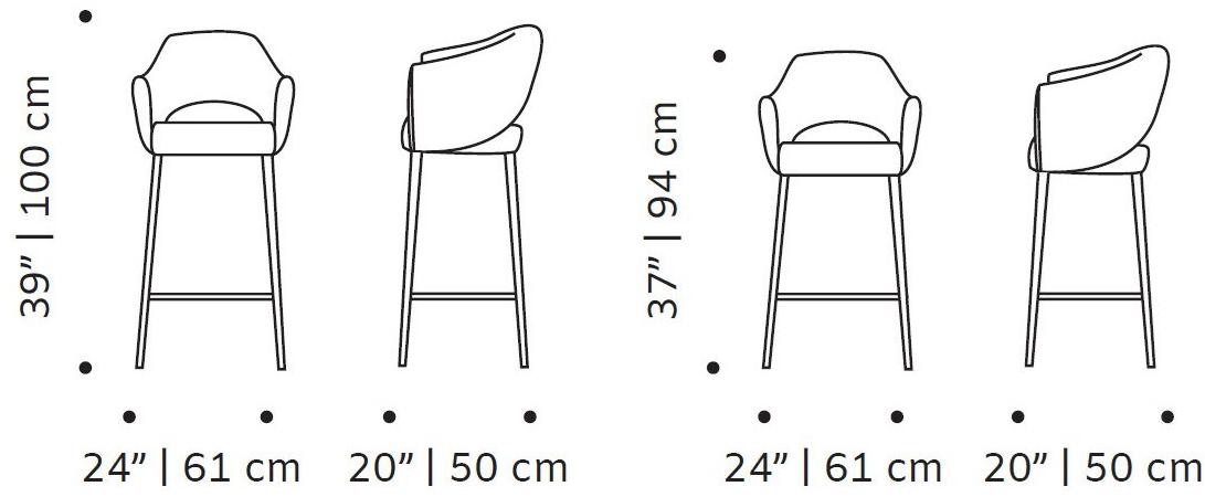 Mambo Unlimited Ideas Табурет из мягкой ткани с подлокотниками и спинкой Grace sun-id-1462990 - Вид №6