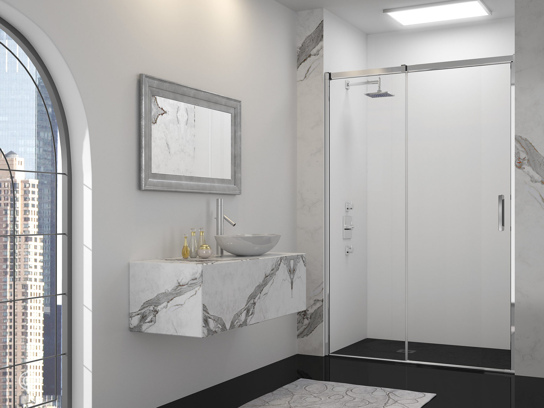 Дверь в нишу GSR1175H L или R Merlyn Arysto Хромированный 