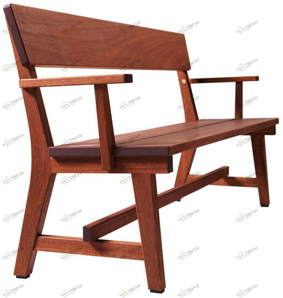 Nola Industrier Скамейка из дерева с подлокотниками Hjorthagen sun-id-1432683