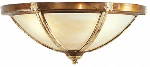 Possoni Illuminazione Настенный светильник из ржавчины / сусального золота со стеклом из оникса Pablo 1993/ah2