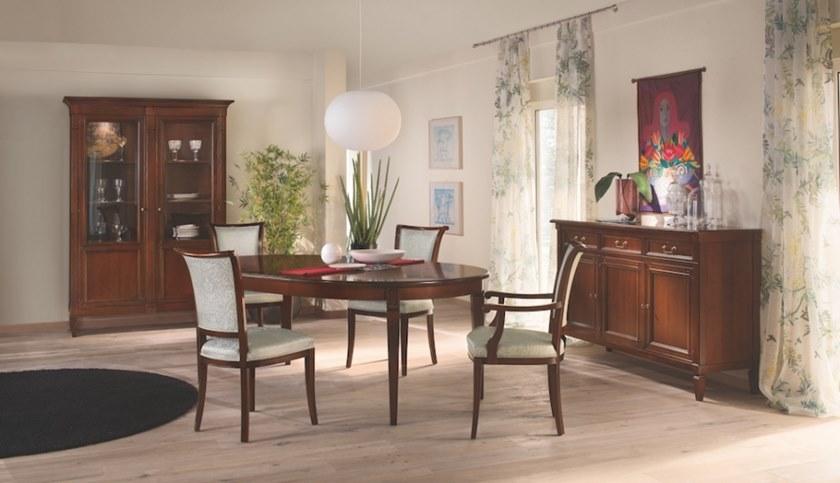 SELVA Стул из бука и ткани с подлокотниками Bellagio 1686 - Вид №4