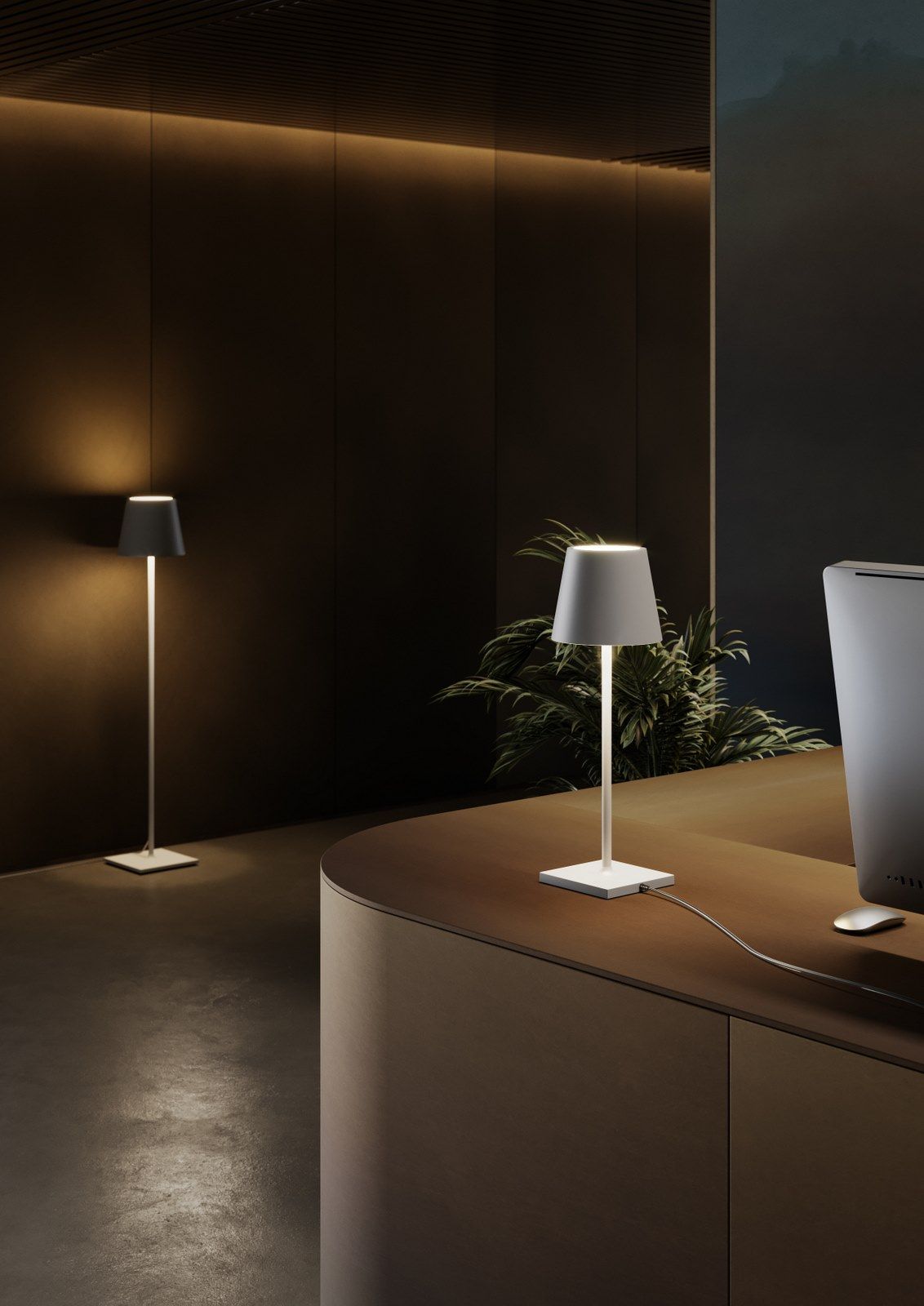 Заливка формы алюминия настольная лампа Zafferano Poldina230V ARCH-00114599 - Вид №3