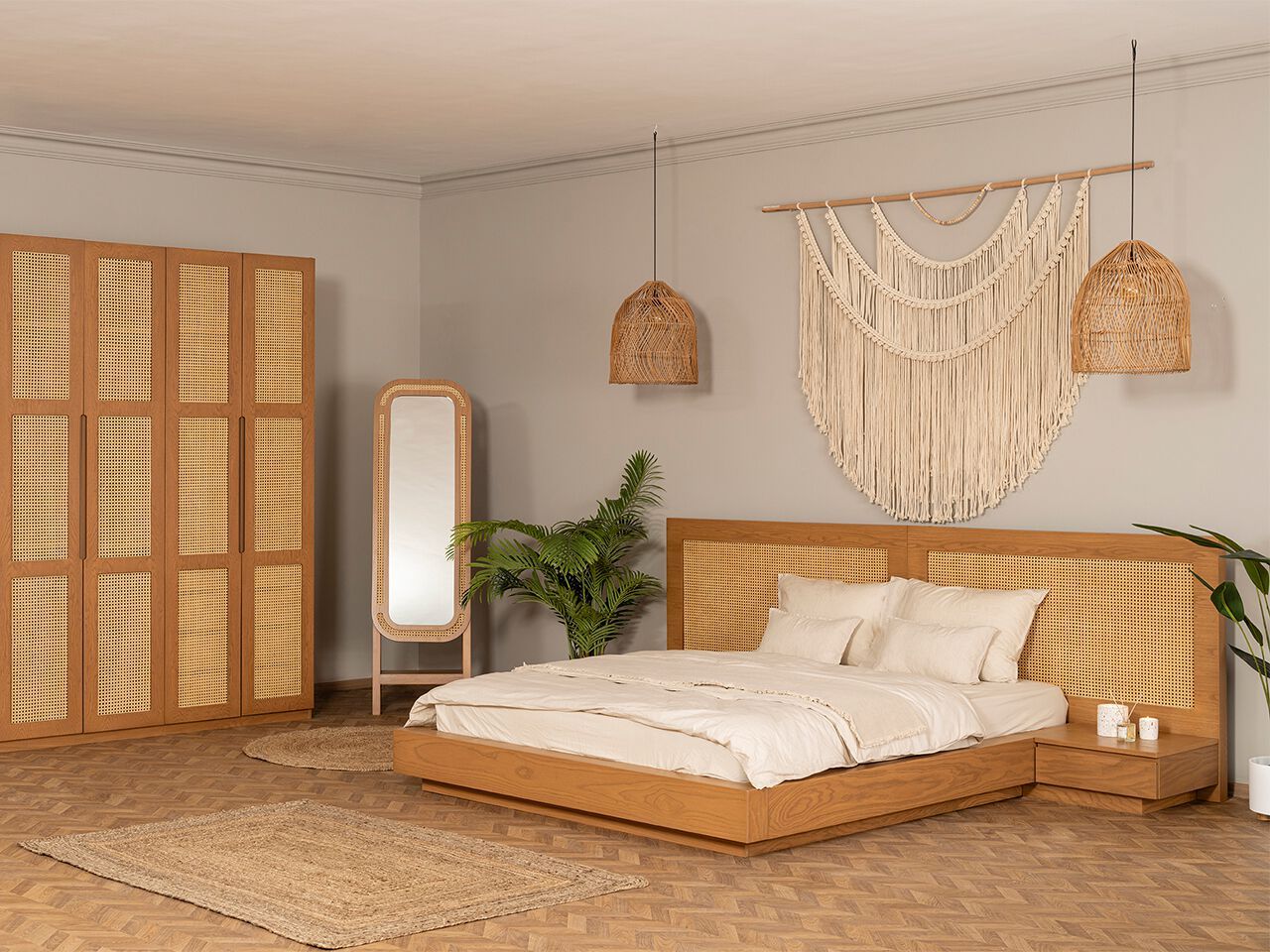 Наклонное напольное зеркало с деревянной рамой NDESIGN глина ARCH-00140055 - Вид №2