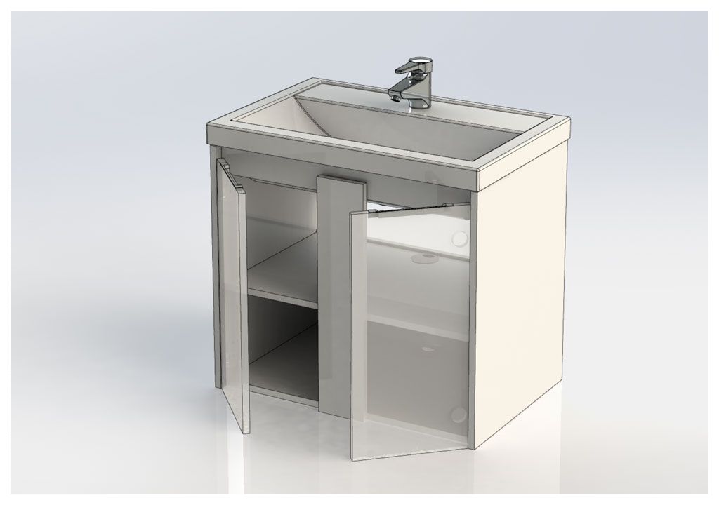 Тумба с раковиной Aquanet Клио 70 дуб кантри/белый 0019572100187813 - Вид №4