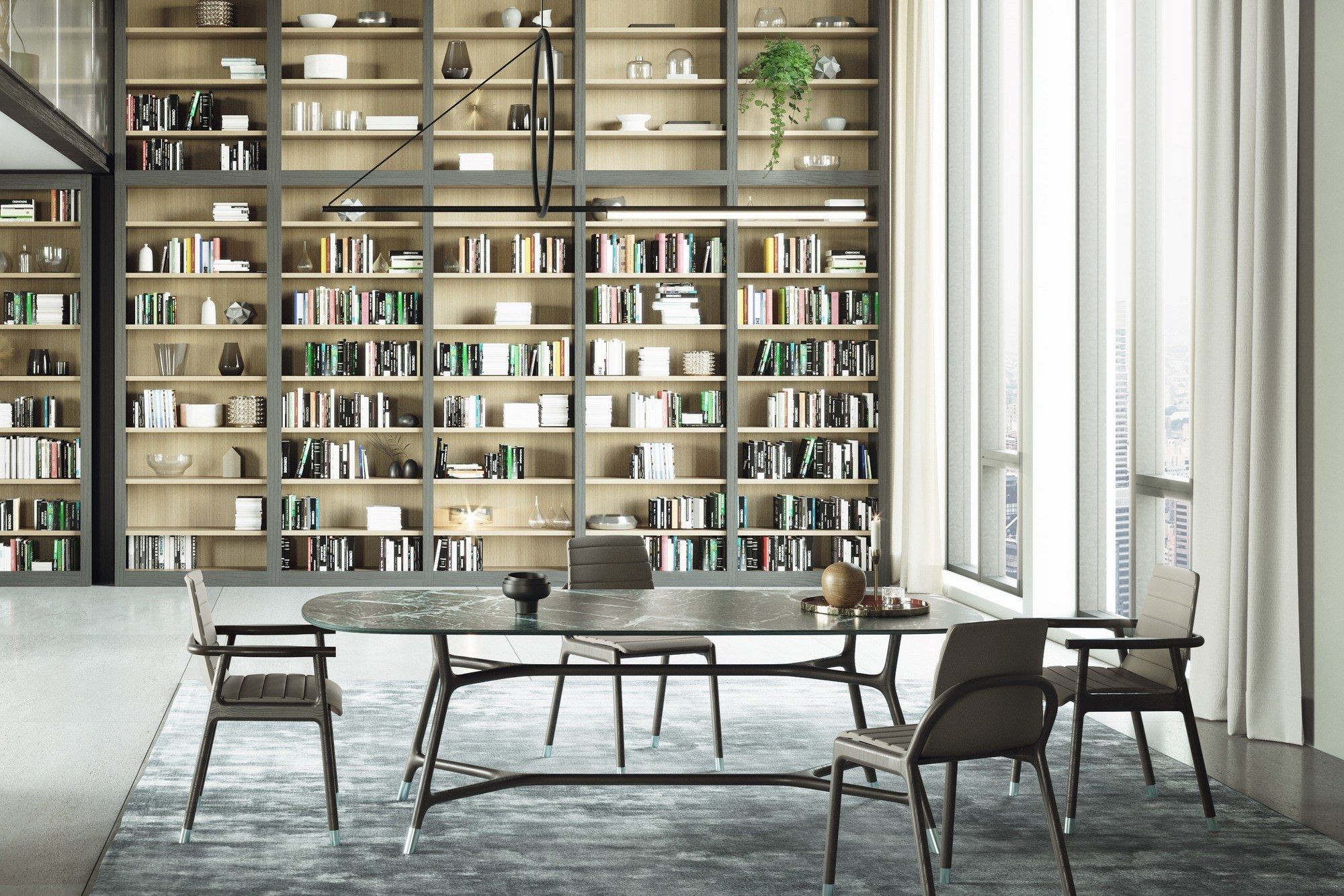 Кожаный мягкий стул с подлокотниками Morelato ARCH-00088997 - Вид №6