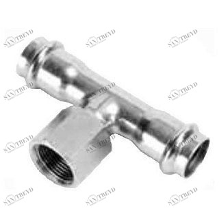 Тройник В-пресс 42 x 3/4" x 42 нержавеющая сталь IBP PS4130G0420642