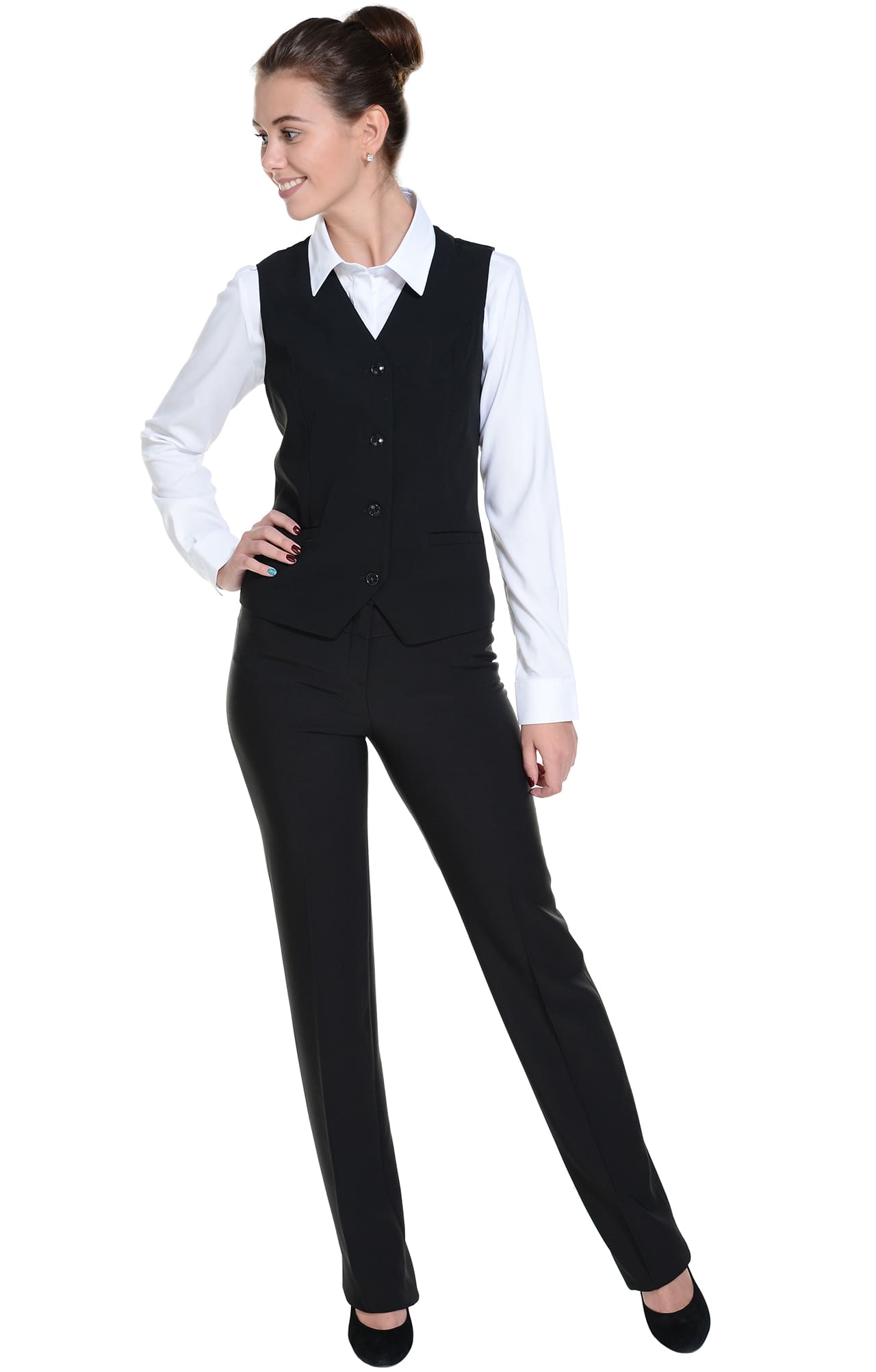 62875 Жилет  женский BLACK El-Risto  Одежда для официантов  размер 50  - Вид №12