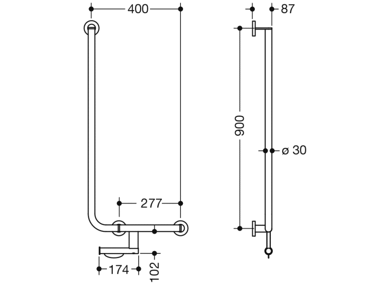 900.22.14140 угловая ручка HEWI System 900 - Вид №1