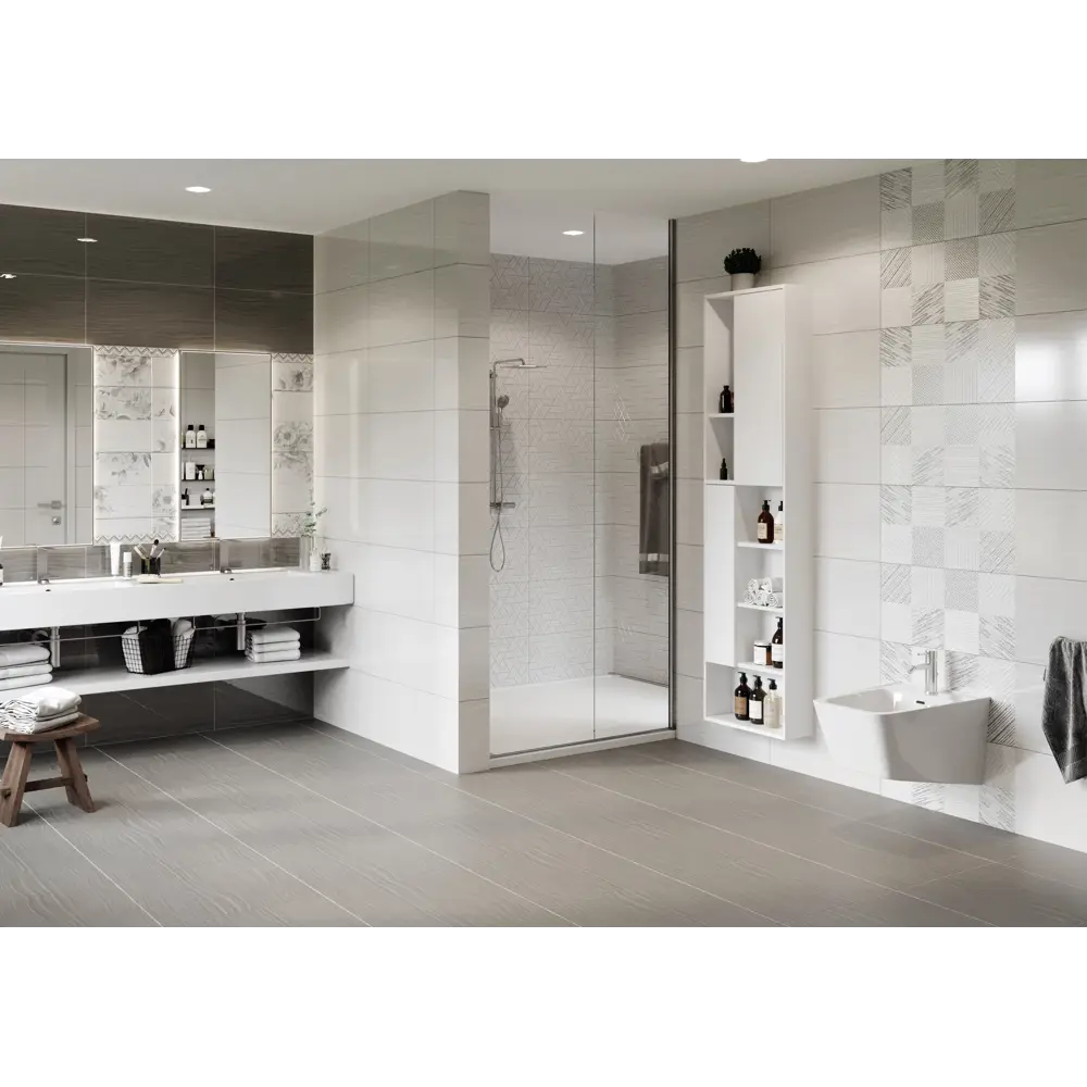 Плитка настенная «Эдельвейс» с геометрическим узором 25х50 см 1.25 м² цвет серый AXIMA STLM-2210668 - Вид №4