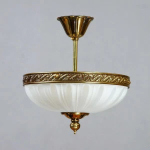 Потолочный светильник на ножке белый Navarra 02228/30 PL PB AMBIENTE ПОД СТАРИНУ 00-3890348 Белый;латунь