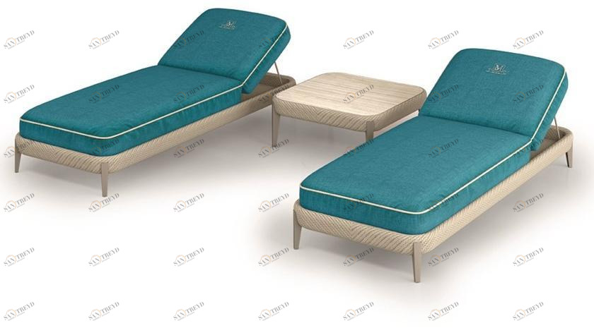 Samuele Mazza Outdoor Садовый лежак из ткани Aralia sun-id-1432718