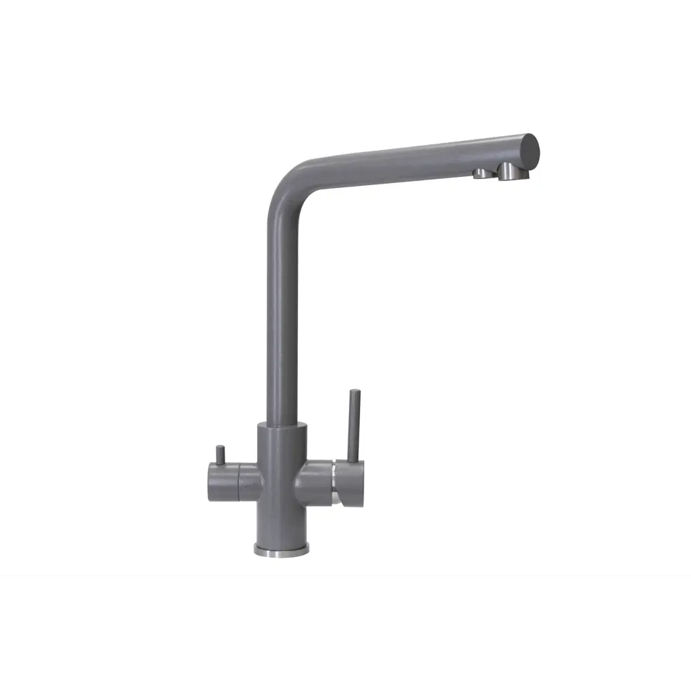 Смеситель DELINIA Луза для кухни с аэратором, серый шелк 88537824 STLM-0878301 - Вид №3