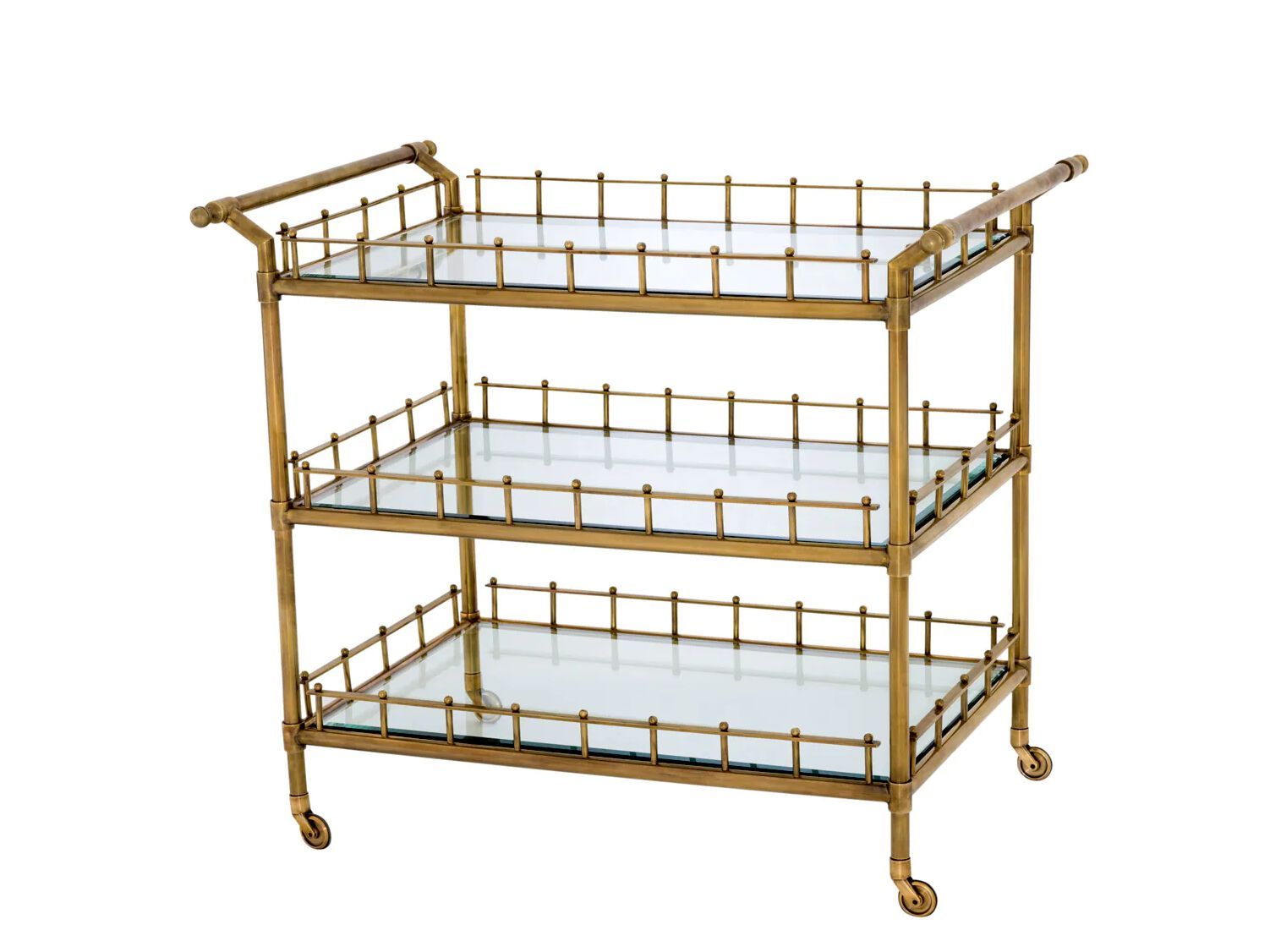 Металлическая и стеклянная барная тележка Eichholtz SCARLETT ARCH-00036420