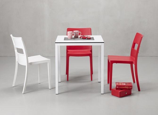 SCAB DESIGN Штабелируемый квадратный стол из стали с порошковым покрытием sun-id-1460139 - Вид №2