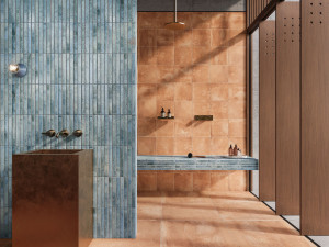 Пол / облицовка керамогранита с эффектом кирпича