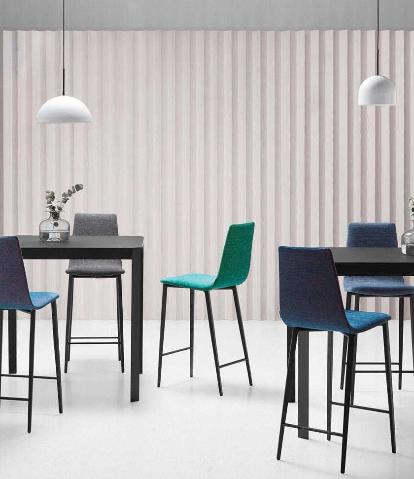 MOBLIBERICA Табурет высокий, обитый тканью, с подставкой для ног Salt sun-id-1414106 - Вид №2