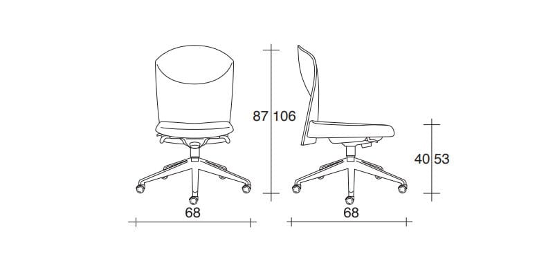 Офисное кресло из ткани с 5 спицами TALIN Vulcan ARCH-00012991 - Вид №1