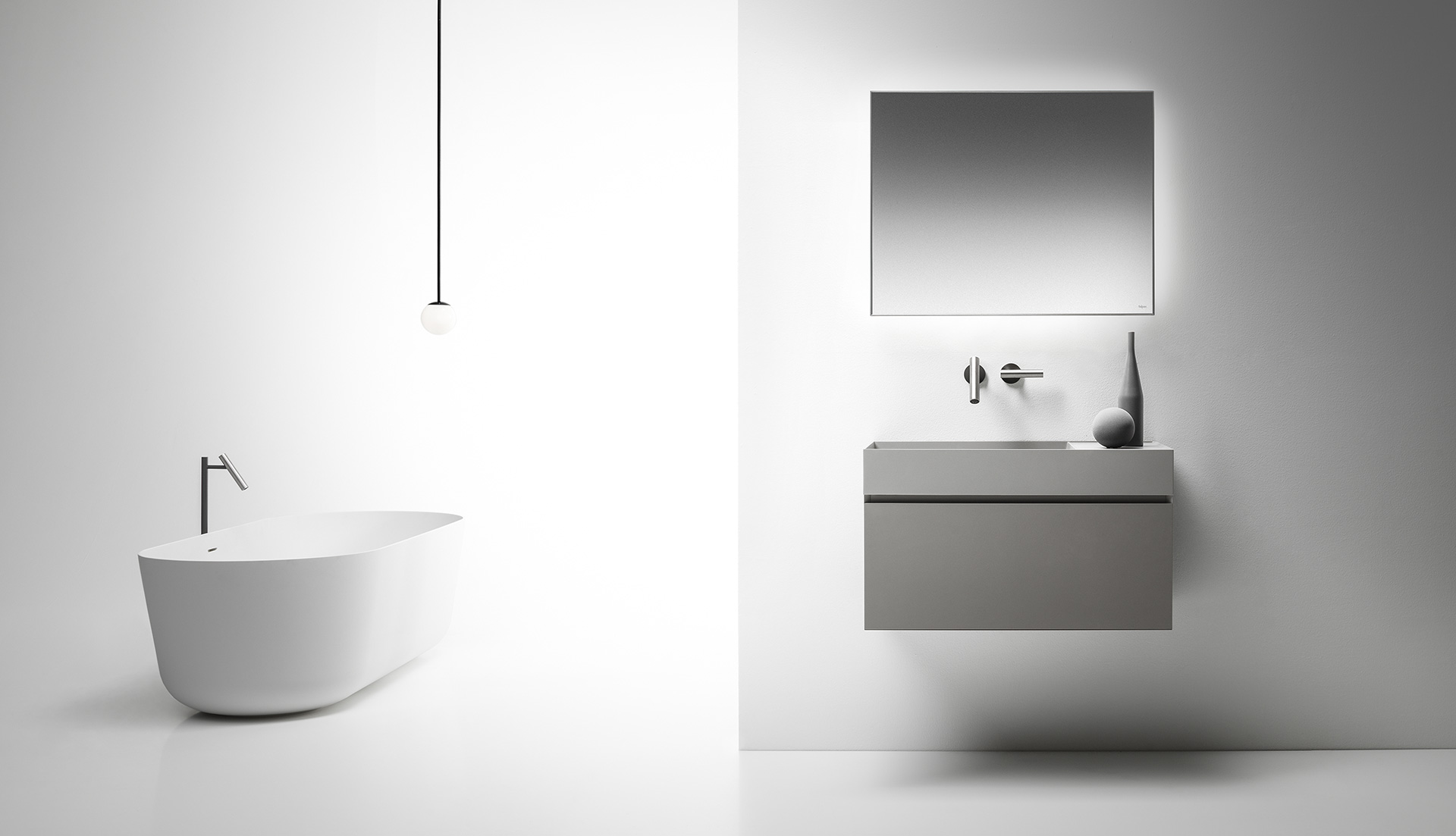 Quattro.Zero – D8H Умывальники для настенного и верхнего монтажа Falper  - Вид №1