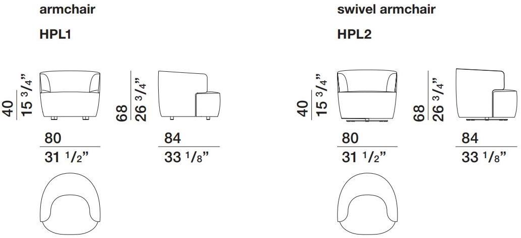 Molteni & C. Кресло из ткани с подлокотниками sun-id-1398723 - Вид №3