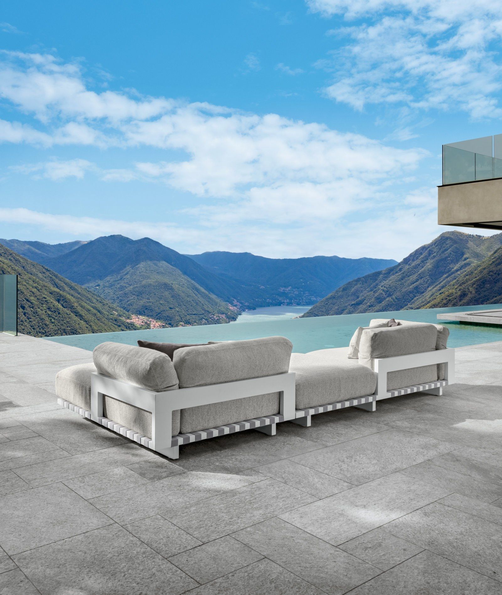 3-местный тканевый садовый диван Talenti Argo-alu ARCH-00144848 - Вид №2