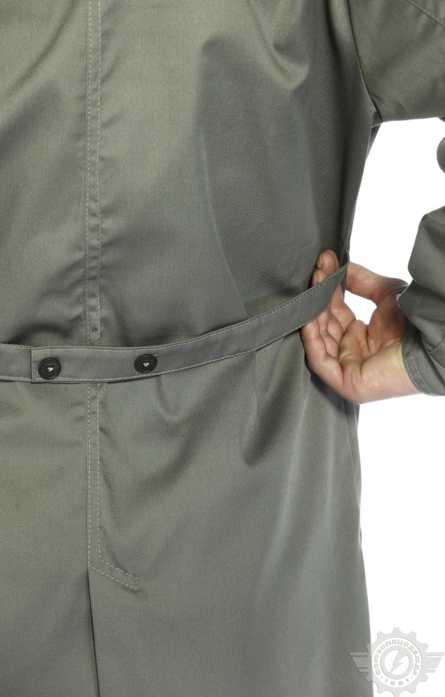 65754 Халат "Профессионал" мужской темно-серый со светло-серым  Одежда для обслуживающего персонала  размер 56-58/170-176 Спецодежда  - Вид №9