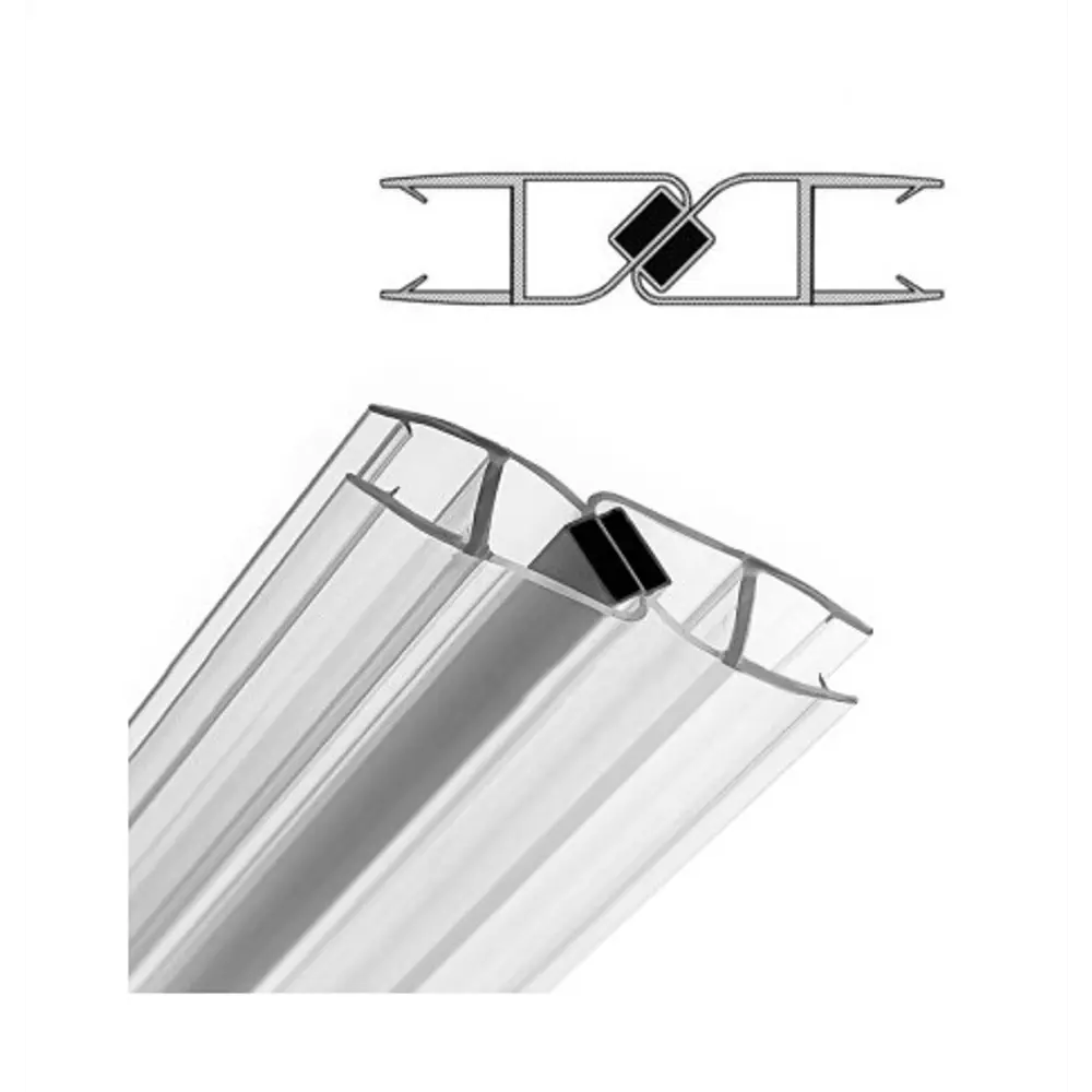 Профиль Domani-Spa Delight магнитный для стекла двери душевой кабины высокий поддон 2 шт Delight, Simple STLM-2154500 - Вид №1